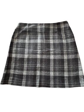 Emblem Vintage Plaid Wool Blend Mini Skirt Size 9 Made in Canada